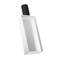 Fondo transparente de botella de vidrio de perfume de renderizado 3d png