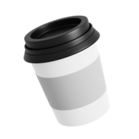 3D Rendering Paper Cup Coffee Transparent Background png