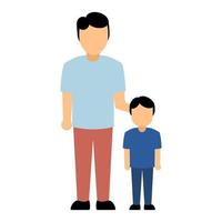 padre con hijo avatar personaje vector ilustración diseño aislado sobre fondo blanco