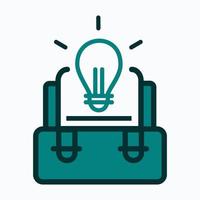 Knowledge management flat icon. Can be used for business app and web icons vector