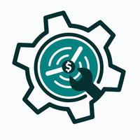 Time management in business icon. Can be used for business app and web icons vector