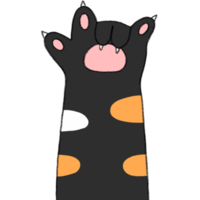 cartone animato carino zampa gatto nel amore clipart. png