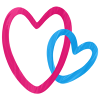 Paint brush heart in love clipart. png