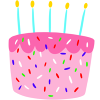 Cartoon cute sweet cake clipart. png