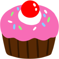 Cartoon cute sweet cake clipart. png