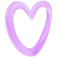 Paint brush heart in love clipart. png