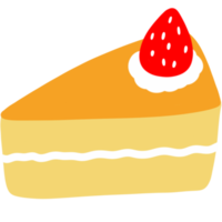 dessin animé mignon gâteau sucré clipart. png