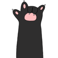 gato bonito da pata dos desenhos animados no amor clipart. png