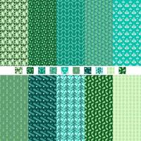Leaves pattern seamless background vector design on green color tone