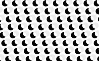 Black and grey overlapping circles pattern. Suitable for wallpaper, fabric, card, poster, template, and cover. vector