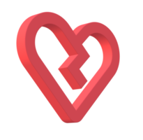 Broken Heart 3D png