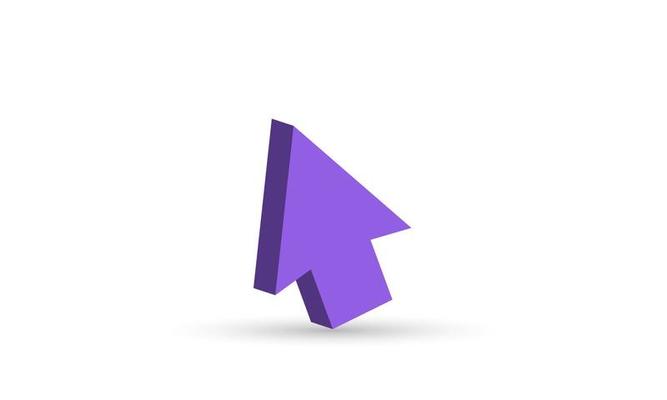 illustration vector mouse cursor concept realistic icon 3d creative isolated on background