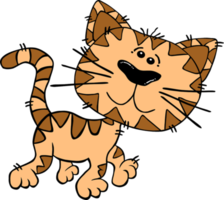 diseño de gato marrón png