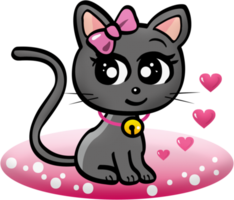 Katze schwarzes Design png