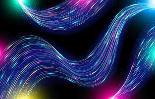 Neon Light Wave Background vector