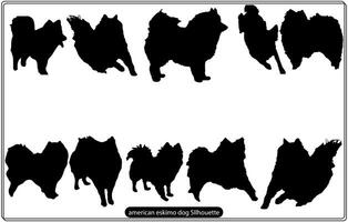 american eskimo dog SIlhouette free vector