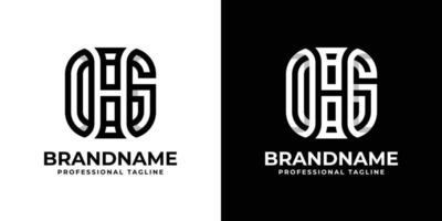 Unique GH or HG Monogram Logo, Suitable for any business with GH or HG initials. vector