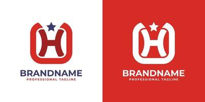 Simple UH or HU Monogram Logo, Suitable for any business with UH or HU initials. vector