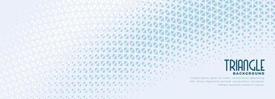 white banner with tiny blue triangle pattern vector