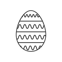 estilo de garabato de huevo de Pascua. feliz pascua dibujada a mano. vector aislado sobre fondo blanco.