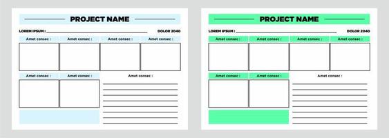 modern planner template set of planner and to do list project vector