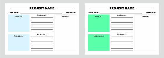 modern planner template set of planner and to do list project vector