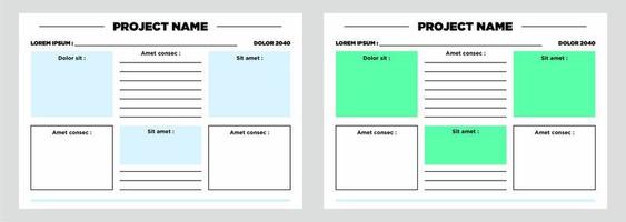 modern planner template set of planner and to do list project vector