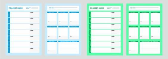 modern planner template set of planner and to do list project vector