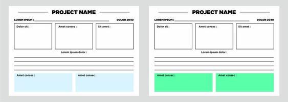 modern planner template set of planner and to do list project vector