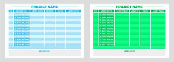 conjunto de plantillas de planificador moderno de planificador y proyecto de lista de tareas vector