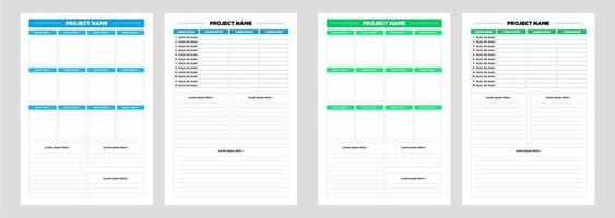 modern planner template set of planner and to do list project vector
