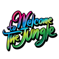 Free handwritten characters, text Welcome to The Jungle png