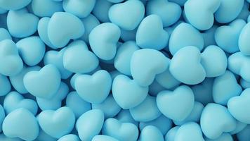 Pile of blue hearts.Happy valentine day concept. photo