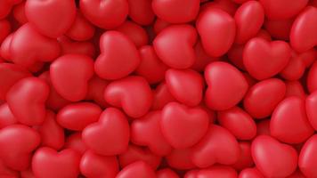 montón de corazones rojos.feliz día de san valentín concepto. foto