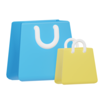 Shopping Bags Ecommerce 3D Icon png