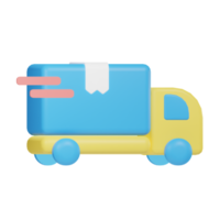 Delivery Truck Ecommerce 3D Icon png