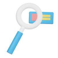 ícone 3d de comércio eletrônico de item de pesquisa png