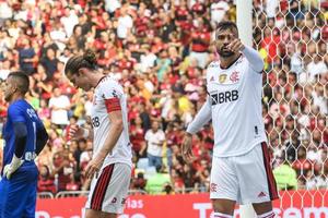 Rio, Brazil - january 21, 2022, Fabricio Bruno player in match between Flamengo vs Nova iguacu by 03th round of Carioca Championship,  in Maracana Stadium photo