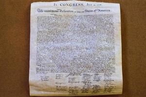 Declaration of independence 4th july 1776 close up photo