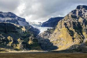 glaciar y sol en islandia foto
