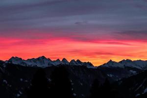 sunset in the alps photo