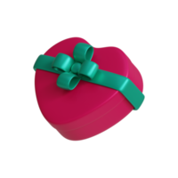 3D-Valentinstag-Geschenkbox-Symbol png