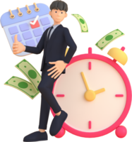 Tax Day Reminder Concept. Businessman submit tax by online concept, online tax payment and report. Business income. 3d illustration. png