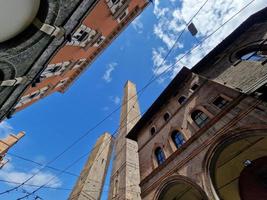 bologna italy medieval towers view photo