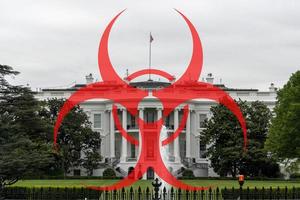 biohazard coronavirus covid19 on white house photo