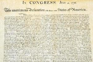 Declaration of independence 4th july 1776 close up photo