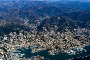 Genoa Italy aerial view photo