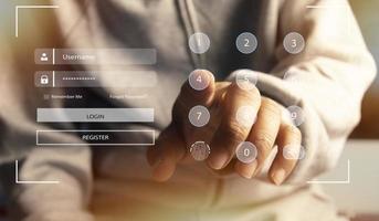 concept login system for safety from hacking photo