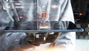 The concept of writing a set of instructions or a computer program in the form of code. to be able to interact with humans photo