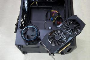 top view of computer graphics card photo